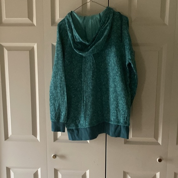 Athleta sundown alliance women’s sm hoodie aqua outdoors hiking biking - Picture 2 of 8